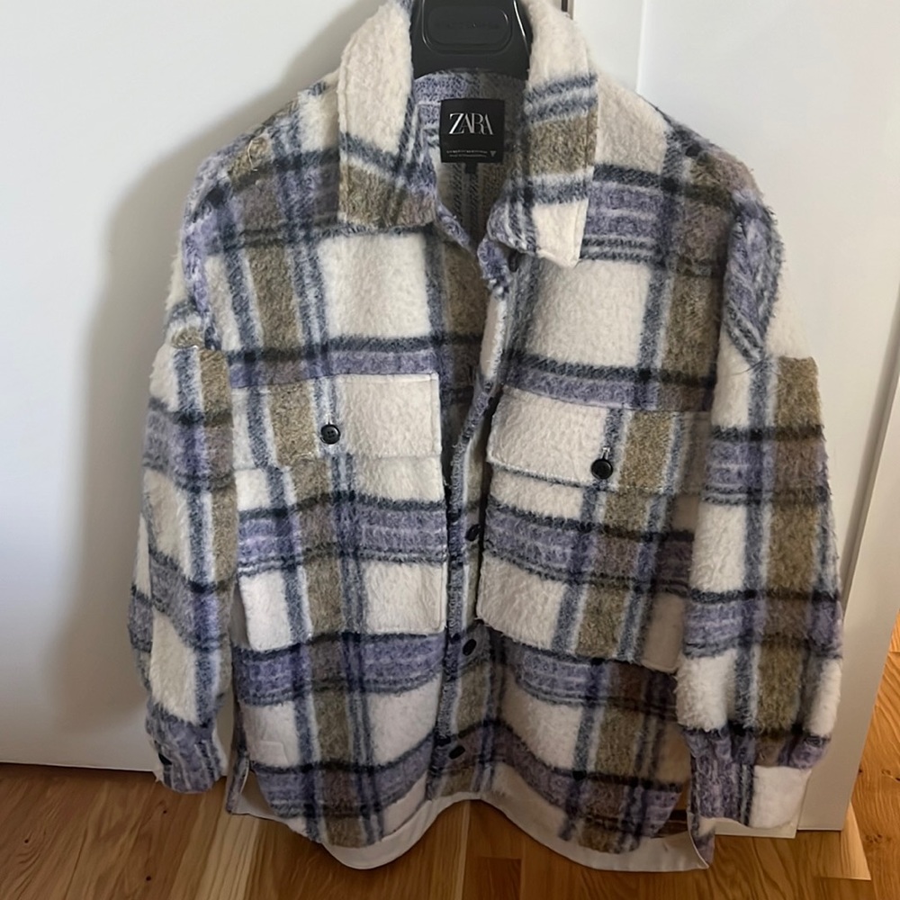 Zara Oversized Plaid Jacket